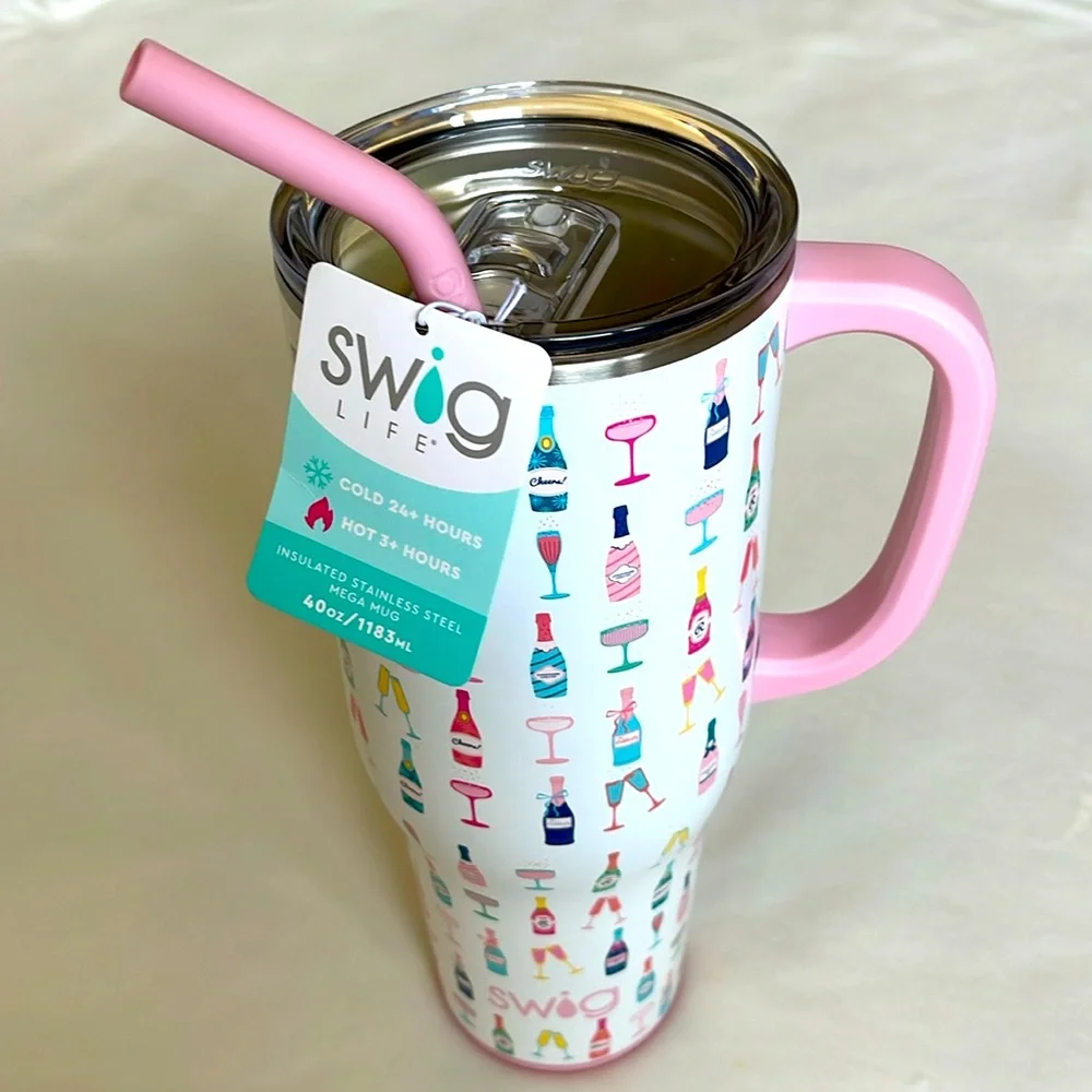 Swig Life 40oz Mega Mug, 40 oz Tumbler with Handle and Straw Cup Holder Friendly - Picture 4 of 13